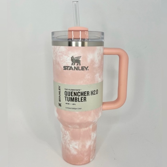 Stanley Other - Stanley Peach Tie Dye 40oz Stainless Steel H2.0 FlowState
Quencher Tumbler